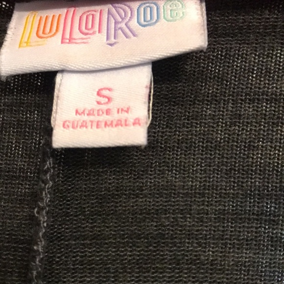 Grey & black stripe LuLaRoe open front cardigan S - Picture 5 of 7